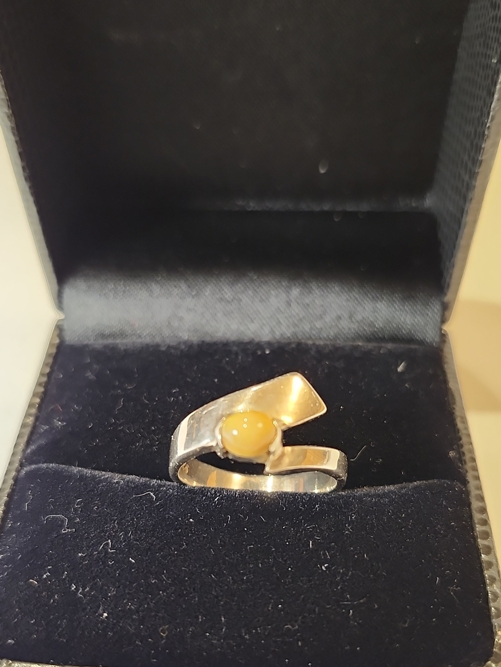925 Silver Natural Opal Women Ring 3.9gm 7.5 Mexico